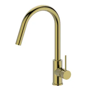 Misha Pull Out/Pull Down Sink Mixer 227 Brushed Gold by null, a Kitchen Taps & Mixers for sale on Style Sourcebook