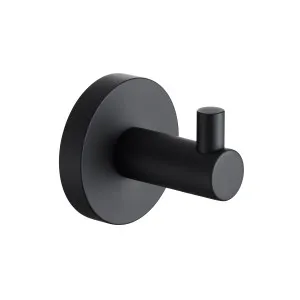 Misha Round Robe Hook Matt Black by null, a Shelves & Hooks for sale on Style Sourcebook