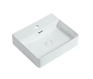 Sprato Wall Mounted Basin 1TH 505x420 Ceramic Gloss Whtie by null, a Basins for sale on Style Sourcebook