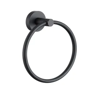 Misha Towel Ring Matt Black by null, a Towel Rails for sale on Style Sourcebook
