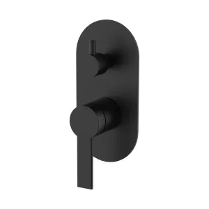 Lina Wall/Shower Mixer W Divertor Matt Black by null, a Laundry Taps for sale on Style Sourcebook