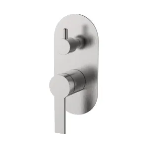 Lina Wall/Shower Mixer W Divertor Brushed Nickel by null, a Laundry Taps for sale on Style Sourcebook
