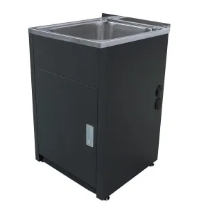 Misha Single Trough & Cab 1TH 453x557 Stainless Steel Matt Black by null, a Troughs & Sinks for sale on Style Sourcebook