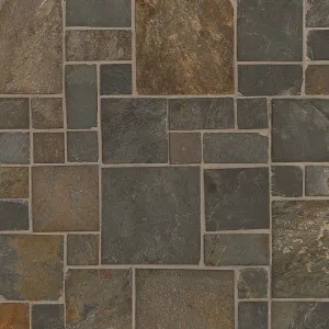 Cottage Multicolour Slate Natural Product Small Matt Mosaic (Pkt4) by null, a Mosaic Tiles for sale on Style Sourcebook