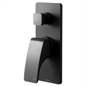 Rush Wall/Shower Mixer w Diverter Matte Black by null, a Laundry Taps for sale on Style Sourcebook