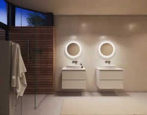 Brooklyn Framed Mirror 600 Matte White by null, a Vanity Mirrors for sale on Style Sourcebook