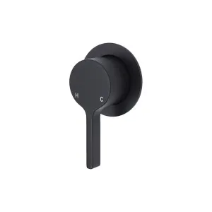 Sansa Wall/Shower Mixer Small Plate Matte Black by null, a Shower Heads & Mixers for sale on Style Sourcebook