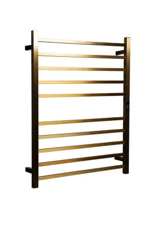 Towel Rail Heated Flat Square 700X900 Brushed Gold by null, a Towel Rails for sale on Style Sourcebook