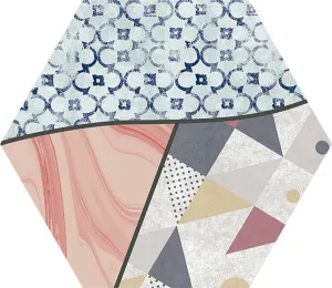 Rapsodia Hex Mix GL-Porc Tile by null, a Patterned Tiles for sale on Style Sourcebook