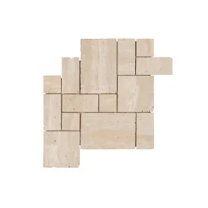 Mineral Natural Travertine Natural Product French Pattern Tumbled Mosaic by null, a Mosaic Tiles for sale on Style Sourcebook