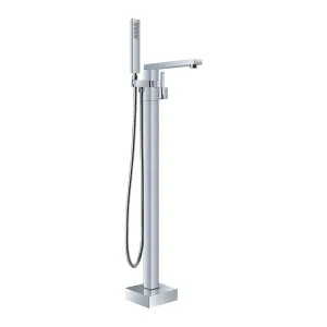 Platz Floor Bath Mixer With Hand Held Shower Chrome by null, a Bathroom Taps & Mixers for sale on Style Sourcebook