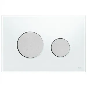 TECE Loop White Glass/Matte Chrome Button by null, a Toilets & Bidets for sale on Style Sourcebook