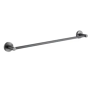Misha Single Towel Rail 750  Brushed Gun Metal by null, a Towel Rails for sale on Style Sourcebook