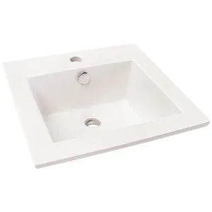 Inset Basin 1TH Ceramic 415X415 Gloss White by null, a Basins for sale on Style Sourcebook