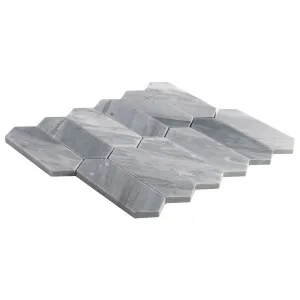 Rush Grey Carrara Natural Product Picket Honed Mosaic by null, a Mosaic Tiles for sale on Style Sourcebook