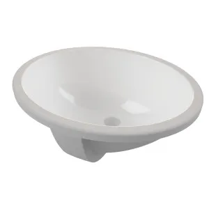 Oval Undermount Basin 420x340 Gloss White by null, a Basins for sale on Style Sourcebook