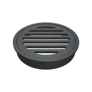 Art Brass Round Grate 100mm Matte Black by null, a Shower Grates & Drains for sale on Style Sourcebook