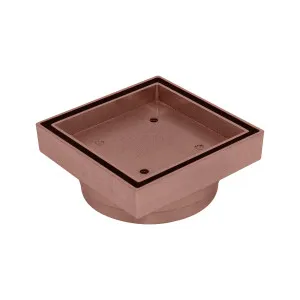 Art Bermuda Tile Ins 115x115x100mm Brush Rose Gold by null, a Shower Grates & Drains for sale on Style Sourcebook