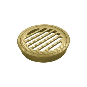 Art Brass Round Grate 100mm Polished Brass by null, a Shower Grates & Drains for sale on Style Sourcebook