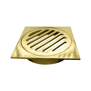 Art Brass Square Grate 100mm Polished Brass by null, a Shower Grates & Drains for sale on Style Sourcebook