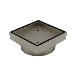 Art Bermuda Tile Ins 115x115x100mm Brush Nickle by null, a Shower Grates & Drains for sale on Style Sourcebook