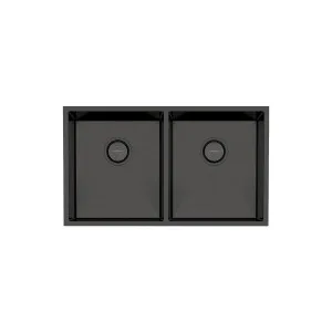 Phoenix 4000 Double Bowl Sink Brushed Black by null, a Kitchen Sinks for sale on Style Sourcebook