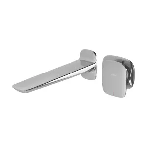 Nuage Wall Basin/Bath Mixer Set 200 Chrome by null, a Bathroom Taps & Mixers for sale on Style Sourcebook