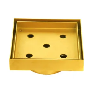Haus 25 Tile Insert 106x106x80mm Brushed Gold by null, a Shower Grates & Drains for sale on Style Sourcebook