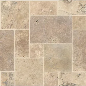 Travertine Almond Blend Tumbled French Pattern by null, a Natural Stone Tiles for sale on Style Sourcebook
