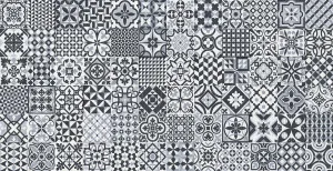 Sutura Grey  Porcelain Glazed Insert Matt Tile by null, a Patterned Tiles for sale on Style Sourcebook