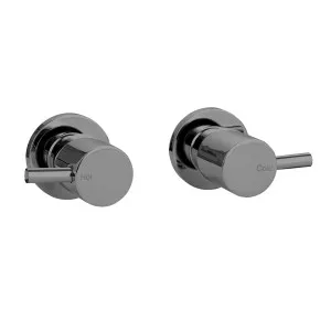 Misha 1/4 Turn Wall Top Assembly Brushed Gun Metal by null, a Laundry Taps for sale on Style Sourcebook