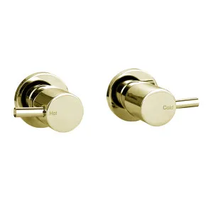 Misha 1/4 Turn Wall Top Assembly Brushed Gold by null, a Laundry Taps for sale on Style Sourcebook