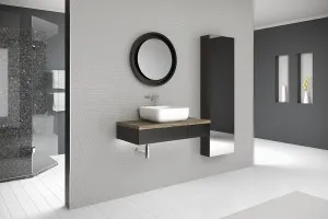 Brooklyn Framed Mirror 600 Matte Black by null, a Vanity Mirrors for sale on Style Sourcebook