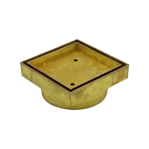 Art Bermuda Tile Ins 115x115x100mm Polish Brass by null, a Shower Grates & Drains for sale on Style Sourcebook