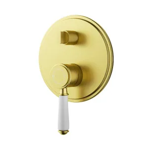 Clasico Wall Mixer W Diverter Trim Kit Ceramic Handle Brushed Gold by null, a Laundry Taps for sale on Style Sourcebook