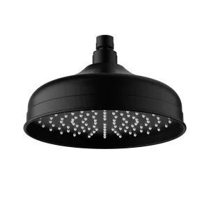 Clasico Shower Head 220 Matt Black by null, a Shower Heads & Mixers for sale on Style Sourcebook