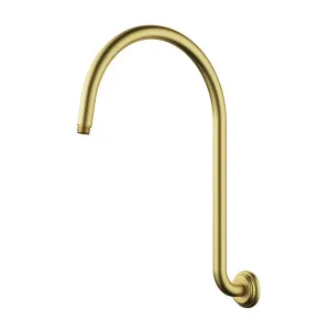 Clasico Shower Arm Upswep 450 Brushed Gold by Ikon, a Laundry Taps for sale on Style Sourcebook