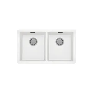 Phoenix 5000 Double Bowl Sink  Matte White Granite by null, a Kitchen Sinks for sale on Style Sourcebook