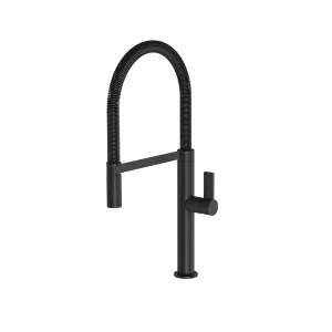 Prize Flexible Coil Sink Mixer 220 Matte Black by null, a Kitchen Taps & Mixers for sale on Style Sourcebook