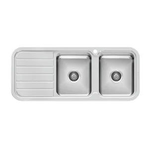 Phoenix 1000 Double R/H Bowl Sink W/-Drainer 1TH Stainless Steel by null, a Kitchen Sinks for sale on Style Sourcebook