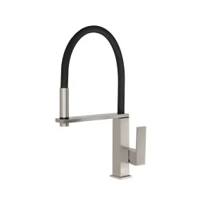 Vezz Flexible Hose Sink Mixer Square 210 Brushed Nickel by null, a Laundry Taps for sale on Style Sourcebook