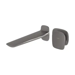 Nuage Wall Basin/Bath Mixer Set 200 Brushed Carbon by null, a Bathroom Taps & Mixers for sale on Style Sourcebook