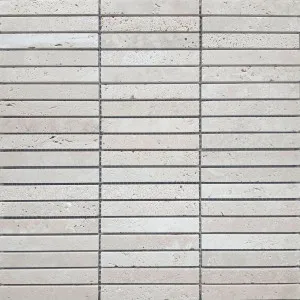 Relic Travertine Finger Natural Honed Mosaic by null, a Mosaic Tiles for sale on Style Sourcebook