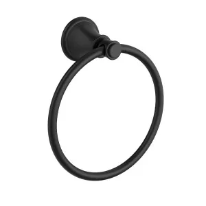 Clasico Towel Ring Matt Black by null, a Towel Rails for sale on Style Sourcebook