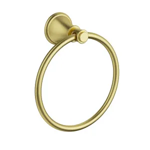 Clasico Towel Ring Brushed Gold by null, a Towel Rails for sale on Style Sourcebook