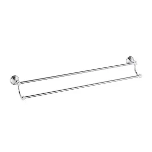 Clasico Double  Towel Rail 600 Chrome by null, a Towel Rails for sale on Style Sourcebook