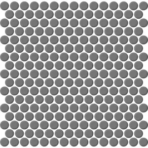 Mod Penny Round Grey Matt Mosaic Tile by null, a Mosaic Tiles for sale on Style Sourcebook