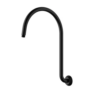 Clasico Shower Arm Upswep 450 Matt Black by null, a Shower Heads & Mixers for sale on Style Sourcebook