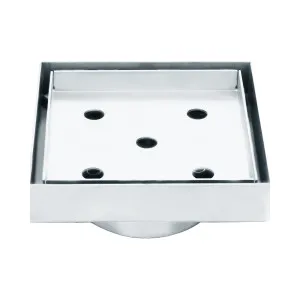 Haus 25 Tile Insert 106x106x80mm Chrome by null, a Shower Grates & Drains for sale on Style Sourcebook