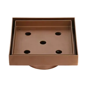Haus 25 Tile Insert 106x106x80mm Brushed Copper by null, a Shower Grates & Drains for sale on Style Sourcebook